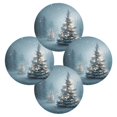 thumbnail image 2 of 15.4" Round Placemat Set of 4 Polyester Fabric Place Mats Non-Slip Dining Kitchen Table Mats for Kitchen Party Decor Christmas Tree with Lights, 2 of 5