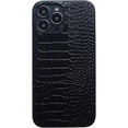 thumbnail image 3 of iPhone 13 Pro Max Case for Women, DMaos Crocodile Synthetic Patent Leather Cover, Classic Fashion for iPhone13 Pro Max 6.7 inch - Black, 3 of 4