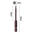 65mm H1 5 H6 Alloy Steel Magnetic Hex Head Screwdriver Bits Screw 65mm h1 5 h6 alloy steel magnetic hex head screwdriver bits screw