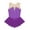 Purple, variant on iiniim Girls Shiny Rhinestone Sleeveless Splice Ice Skating Skirt Gymnastic Leotard Dress