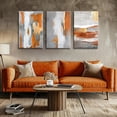 thumbnail image 4 of JANS.NO1 Abstract Wall Art Decor Set Of 3 Graffiti Gray And Orange Picture poster Print Watercolor Ink Painting Modern Artwork For Bedroom Living Decoration, 4 of 6
