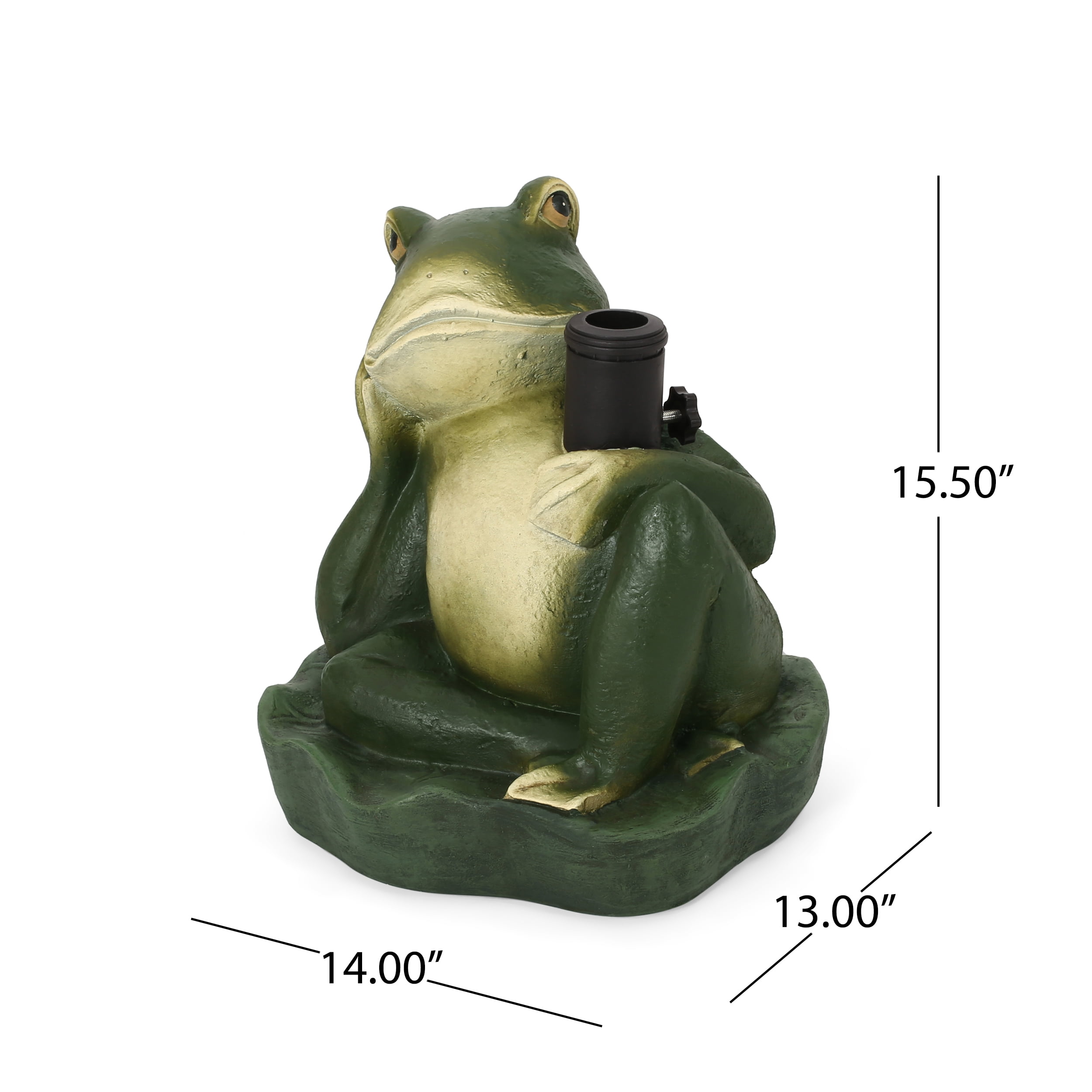 Ziggy Outdoor Frog Umbrella Base, Green
