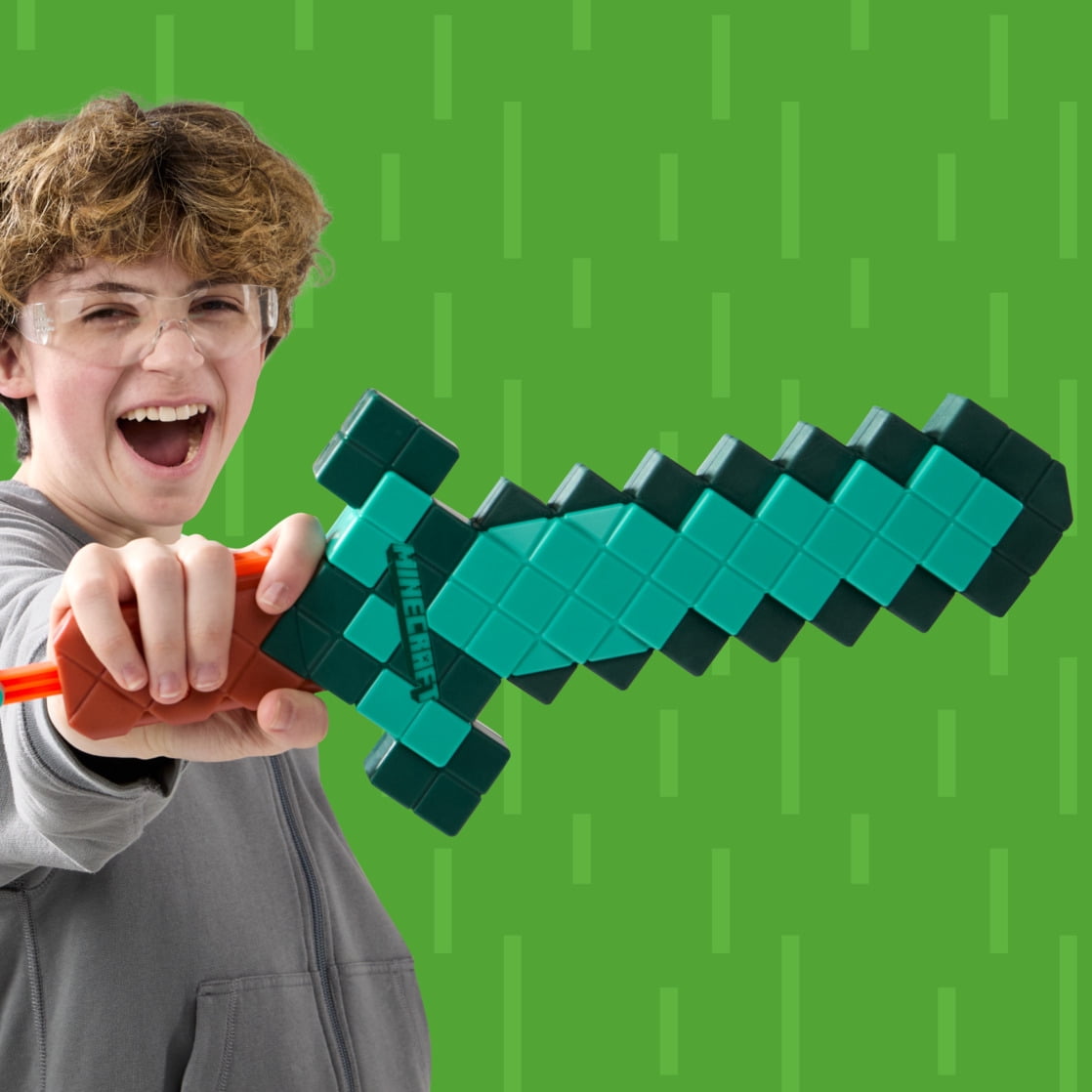 Nerf Minecraft Sword Dart Blaster, 8 Nerf N1 Darts, Ages 8+