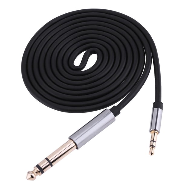 Tmvgtek 3,5 Mm Macho A 6,35 Mm Macho Trs Audio Estéreo Aux Adaptador Conector Jack Cable