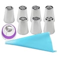 thumbnail image 2 of Reusable Russian Piping Tips, Professional DIY Piping Tips Set Icing Piping 9Pcs, 2 of 7