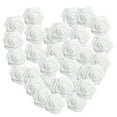 thumbnail image 1 of Lote de 100 piezas de flores artificiales rosas para decoración de mesa Blanco, 1 of 9