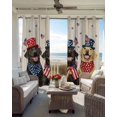 thumbnail image 6 of 4th of July Blackout Curtains for Bedroom Living Room Darkening Curtains 96 Inches Long Black Yellow Dogs Independence Day Wooden Window Curtain 2 Panels Set Window Treatment Grommet Drapes 52"x96", 6 of 9