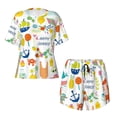 thumbnail image 4 of Naloa Summer Animal Women's Short-Sleeved Pajama Set, Loungewear, Summer pajamas, Breathable Cozy - XX-Large, 4 of 9