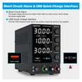 thumbnail image 3 of Adjust DC Power Supply Adjustable Lab Bench Power Source 30V 10A 60V 5A AC Switching Stabilized Bench Source DPS3010U ,Excellent Compatibility, 3 of 7