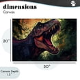 thumbnail image 4 of Stupell Industries Contemporary Dark Roaring T-Rex Canvas Art, 30 x 20, by Creative Studio, 4 of 8