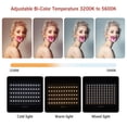 thumbnail image 3 of Panel anduero de escritorio kit ilumining kit led luz + trypode Ajustable 120pcs Beads de Luz temperatura Bicolor 3200-5600K 14 Niveles de Brillo Ajustable Con, 3 of 7