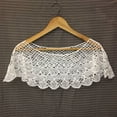 thumbnail image 4 of Shell Pattern Tassels Decor Pullover Shawl Wrap Summer Hollow Crochet Lace Evening Cape Fashion Accessories, 4 of 7