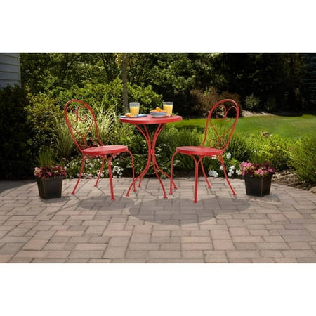 Mainstays 3-Piece Small Space Scroll Outdoor Bistro Set