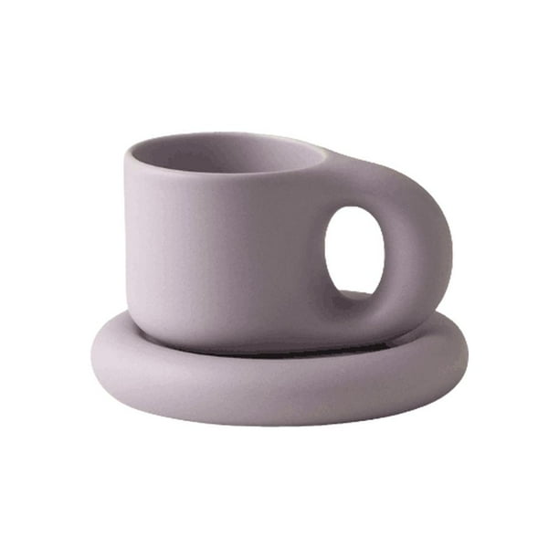 Café De Cerámica Con Asa Tazas De Pareja De Alta Capacidad Taza Gorda De Cerámica Eigraketly HA043650-04