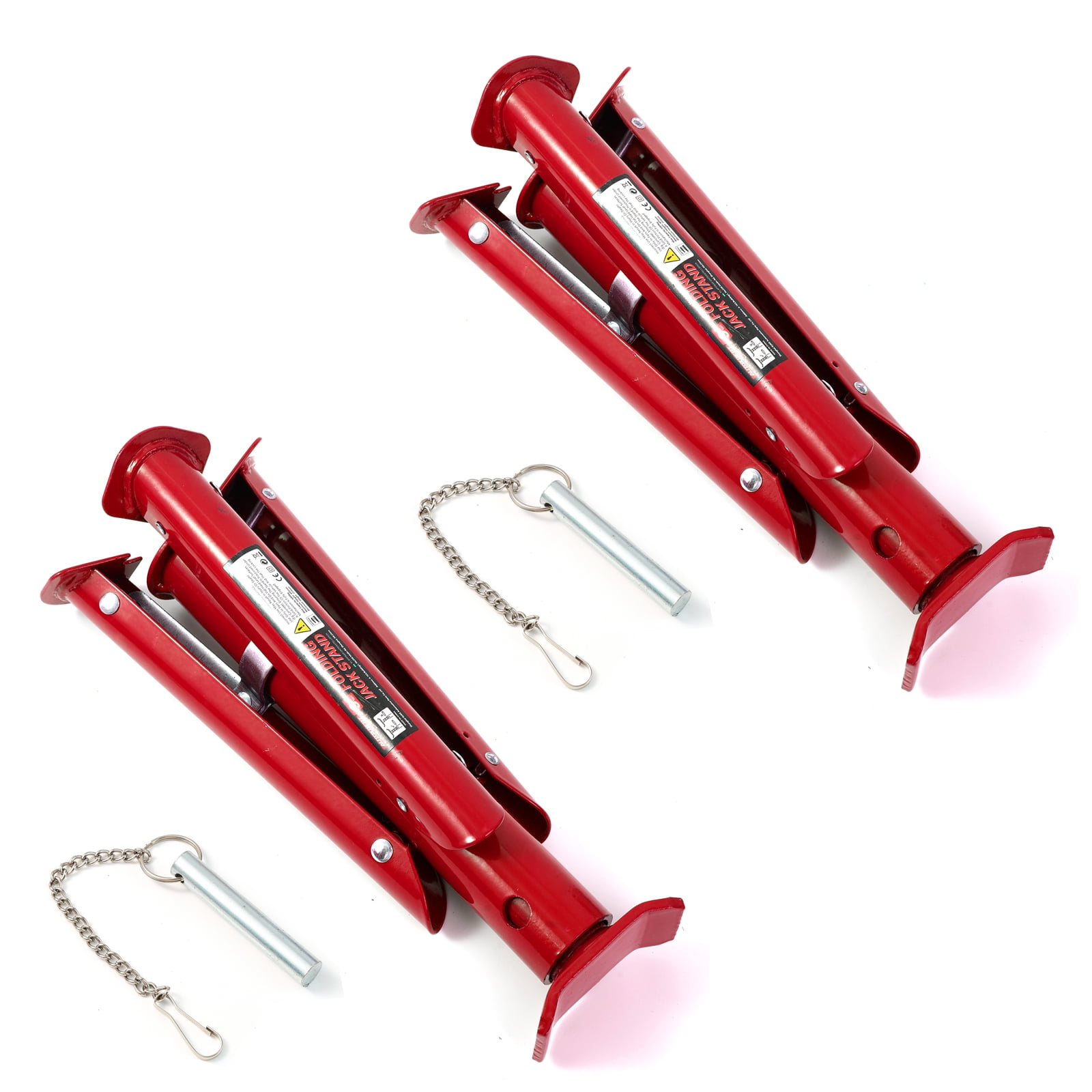 AUTOXBERT Car Jack Stands 3 Ton Car Lifting Caravan Heavy Duty Steel Hoist Support Tools