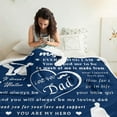 thumbnail image 3 of Dad Gift from Daughter Sherpa Blankets Birthday Gifts to My Dad Father Blue Bed Blanket Soft Home Decor Daughter Father Gift Blanket 50x60 Inch with Socks for Dad Daddy Papa, 3 of 6