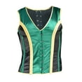 thumbnail image 2 of ZQUUVOU Men's Corset Vest Wasit Trainer Printed Medieval Vintage Dress Waistcoat Lace Up Bones Formal Tops Wedding Stage Green A, 2 of 4