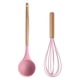 thumbnail image 1 of Utensilios de cocina del silicón de la cocina, sistema del utensilio de cocina de 2 piezas, utensilios de cocina de madera fáciles de limpiar, 1 of 5