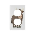 thumbnail image 3 of IAUYY Retardant PC Material Unused Outlet Cover Switch Plate Covers Easy DIY Installation with Screws Light Switch Cover Plate Cute Brown, 3 of 9