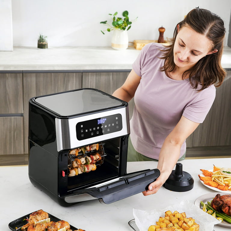 HOMCOM 4 qt. 4-in-1 Hot Air Fryers Oven with Air Fry, Roast, Broil, Crisp,  Bake Function, Digital Touchscreen, 60-Min Timer 800-125V80 - The Home Depot