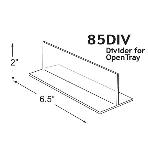 Azar Displays 179140 Clear Acrylic 4-Way Divider Shield for Table, Crossed Plas