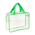 thumbnail image 2 of 2 Pcs Toy Storage Bags Large Clear Board Game Containers Zipper Pouches Waterproof Travel Organizer for Building Blocks Puzzles Books Green, 2 of 4