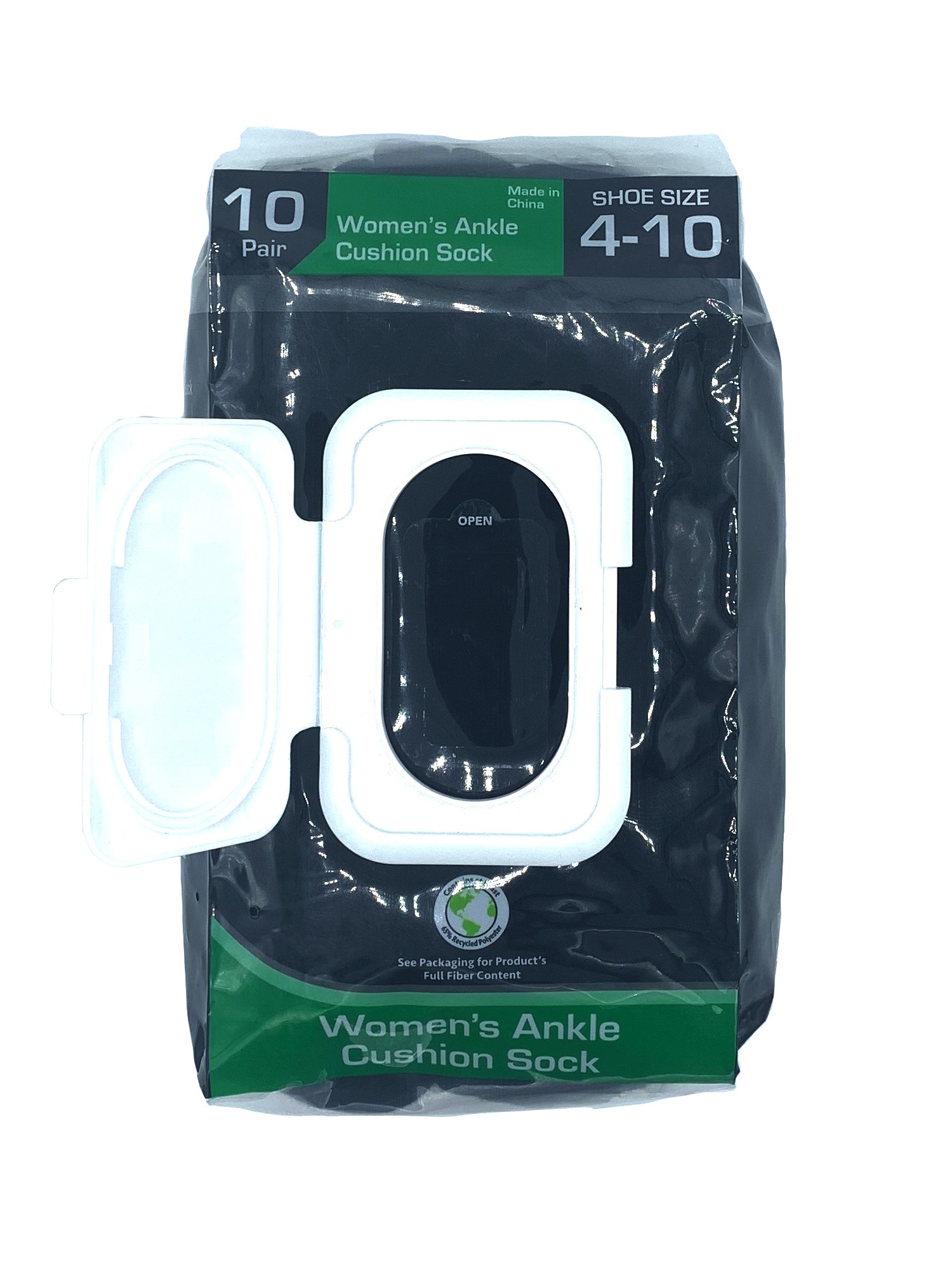 Athletic Works Women's Ankle Socks with Cushion and Arch Support, 10-Pack, Size 4-10