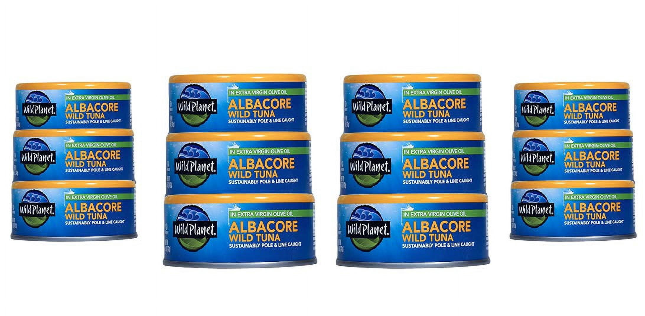 Wild Planet Wild Albarcore in Extra Virgin Olive Oil Tuna, 5 OZ (Pack of 12)