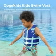 thumbnail image 5 of Gogokids Kids Swim Vest Life Jacket-Toddler Flotation Buoyancy Swimsuit Trainer Vests Swimming Aid Jacket for Boys/Girls Age 1-9 Years,Blue Dinosaur, 5 of 9