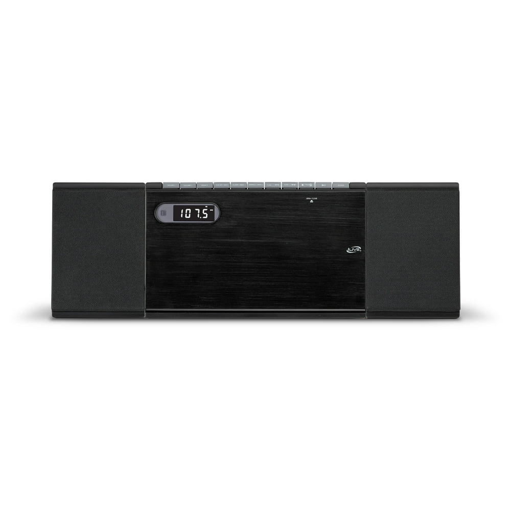 iLive Bluetooth 2 Channel Stereo Home Music System with CD, AM/FM Radio