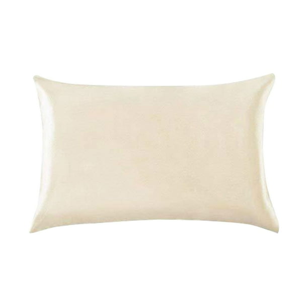 Color Ding Simulación de color sólido Funda de almohada de seda Funda de almohada de seda helada Cremallera 20x26 pulgadas / 51x66 cm