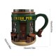 thumbnail image 5 of Jarra de cerveza de cerámica esculpida con diseño de bar clásico, 300 ml, para café, té y cerveza., 5 of 7