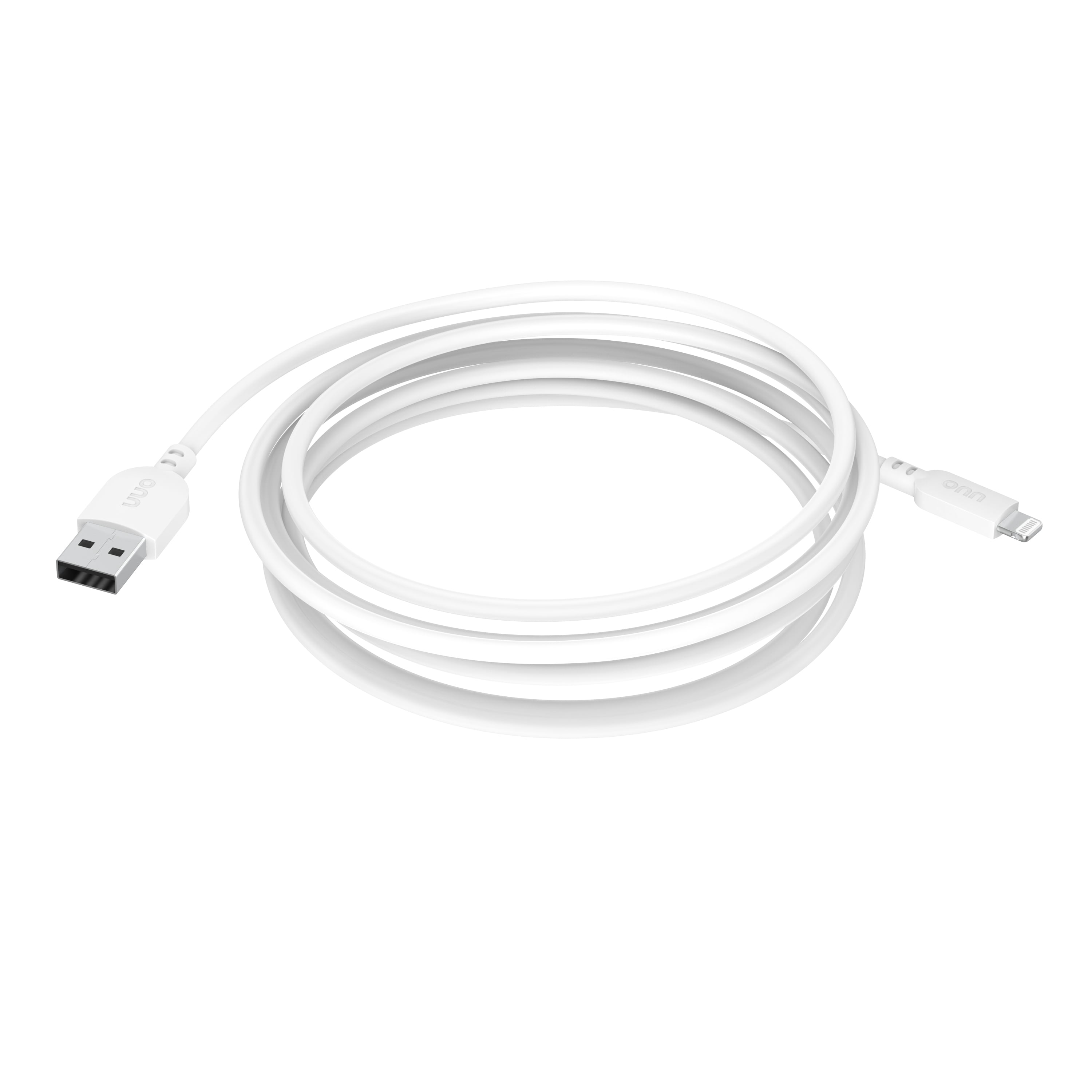 onn 6' Lightning to USB Charging Cable for iPhone/iPad/iPod, White