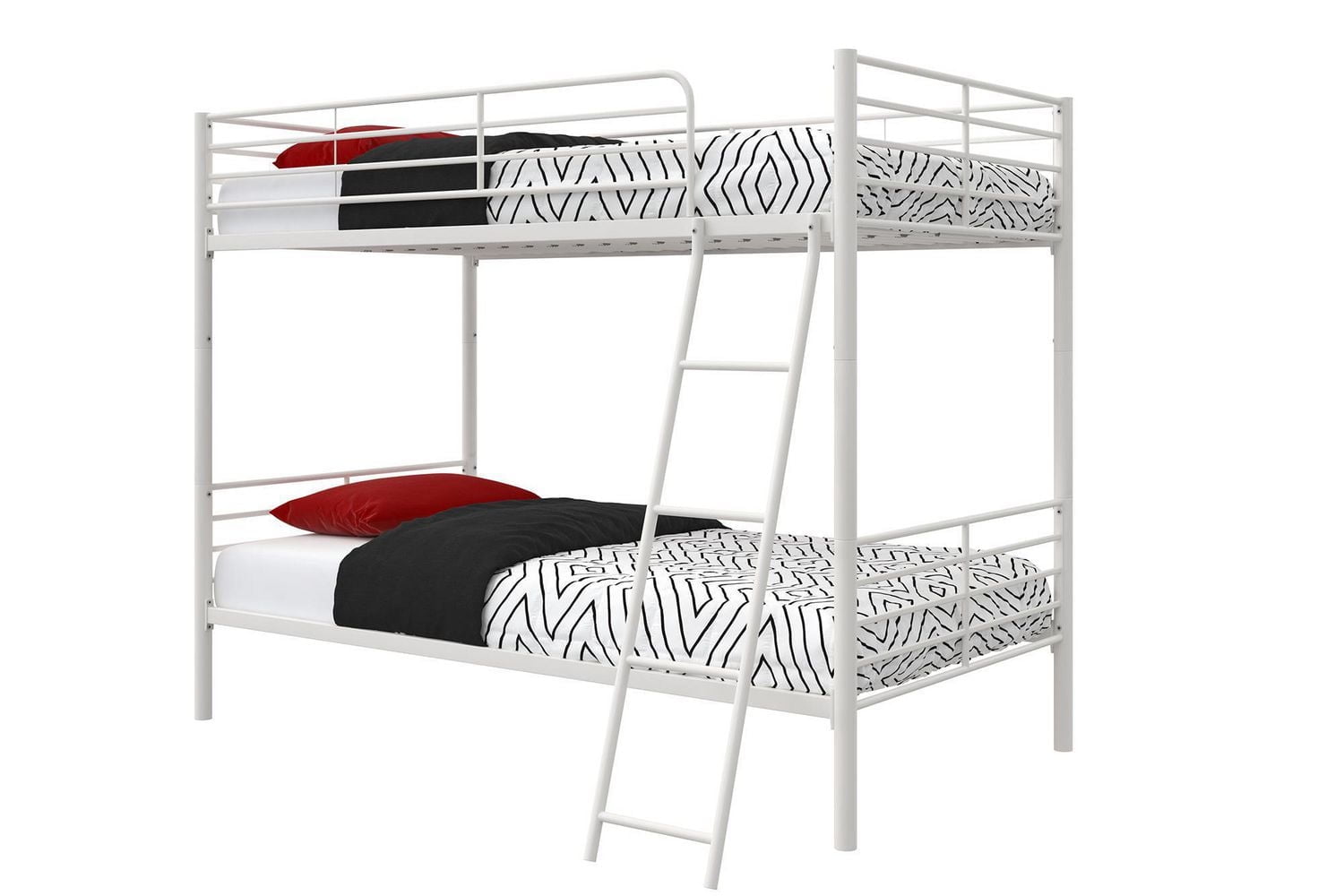 Convertible Twin over Twin Metal Bunk Bed