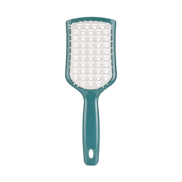 Cepillo desenredante para cabello rizado y grueso, para peinar y alisar, profesional para mujeres. Verde