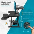 thumbnail image 4 of VersaDesk PowerPro Elite 36" Electric Standing Desk Converter w/ Programmable Switch, USB Port & Mobile APP, Black, 4 of 9