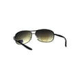 thumbnail image 4 of Xloop Mens Oval Metal Rim Pilots Officer Warp Sunglasses Gunmetal Blue, 4 of 4
