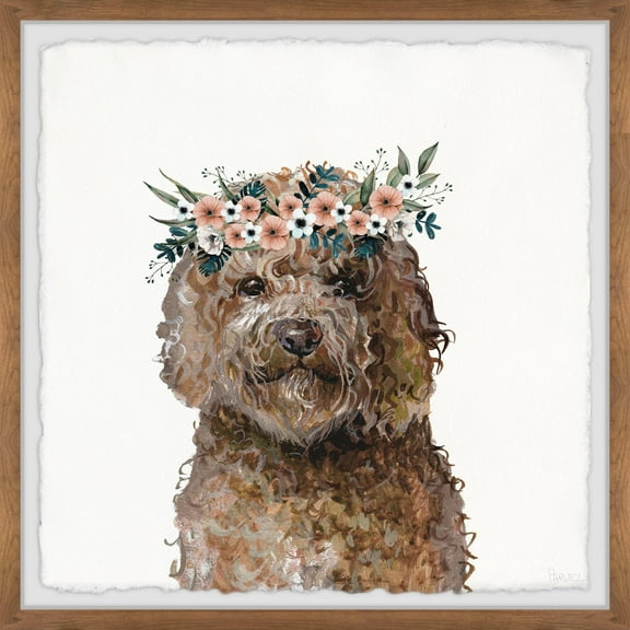 Parvez Taj Curly Poodle Framed Wall Art