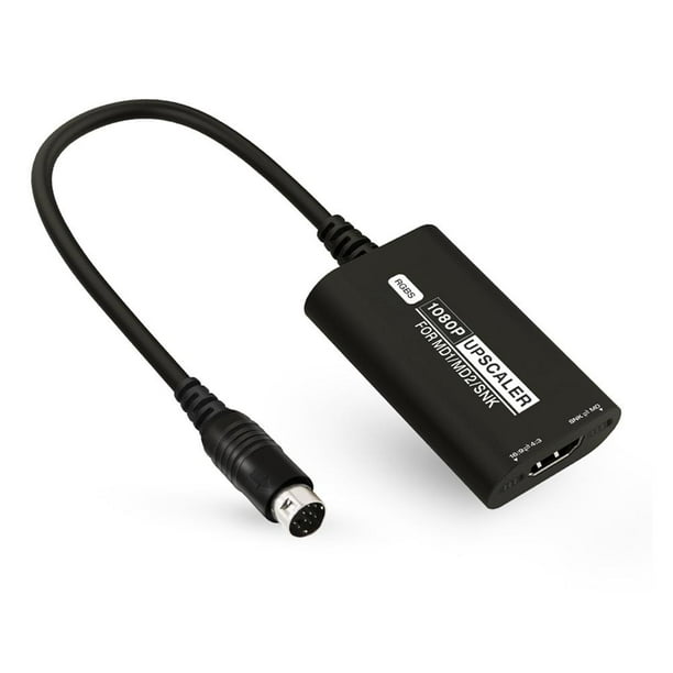 Consola convertidora compatible con HDMI 16/9 4/3 Adaptador de video HD para SEGA MD1 MD2 SNK