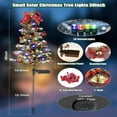 thumbnail image 3 of Luoshdecor Solar Christmas Tree Lights Decorations Outdoor,LED Small Solar Power Xmas Tree Decorative Stake Lights with Plaid Bow for Christmas Decoration Garden Patio Yard, 3 of 9