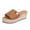 Coffee, variant on Utoimkio Slide Sandals for Women Women Bowknot Beach Summer Slippers Platform Slope Heels Plus Size Shoes