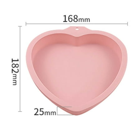 

YeccYuly 6/8 inch Round Love Heart Shape Reusable Silicone Cake Mousse Mold Baking Tools For Mousses Ice Cream Chiffon Cakes Baking Pan Decorating Accessories Bakeware Tools