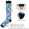 thumbnail image 3 of GZHJMY Mermaid Compression Socks, Women Men Long Stocking (20-30mmHg), Travel Knee High Stockings for Athletic Sports,Running,Cycling,Nursing, 3 of 7