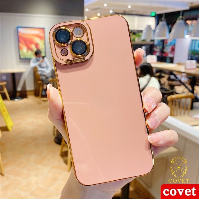 COVET Carcasas Funda Para iPhone Con protector De Lente Funda Case Carcasa Para iPhone 13 12 11 Pro MAX XR XS MAX 7 8 Plus SE 2020