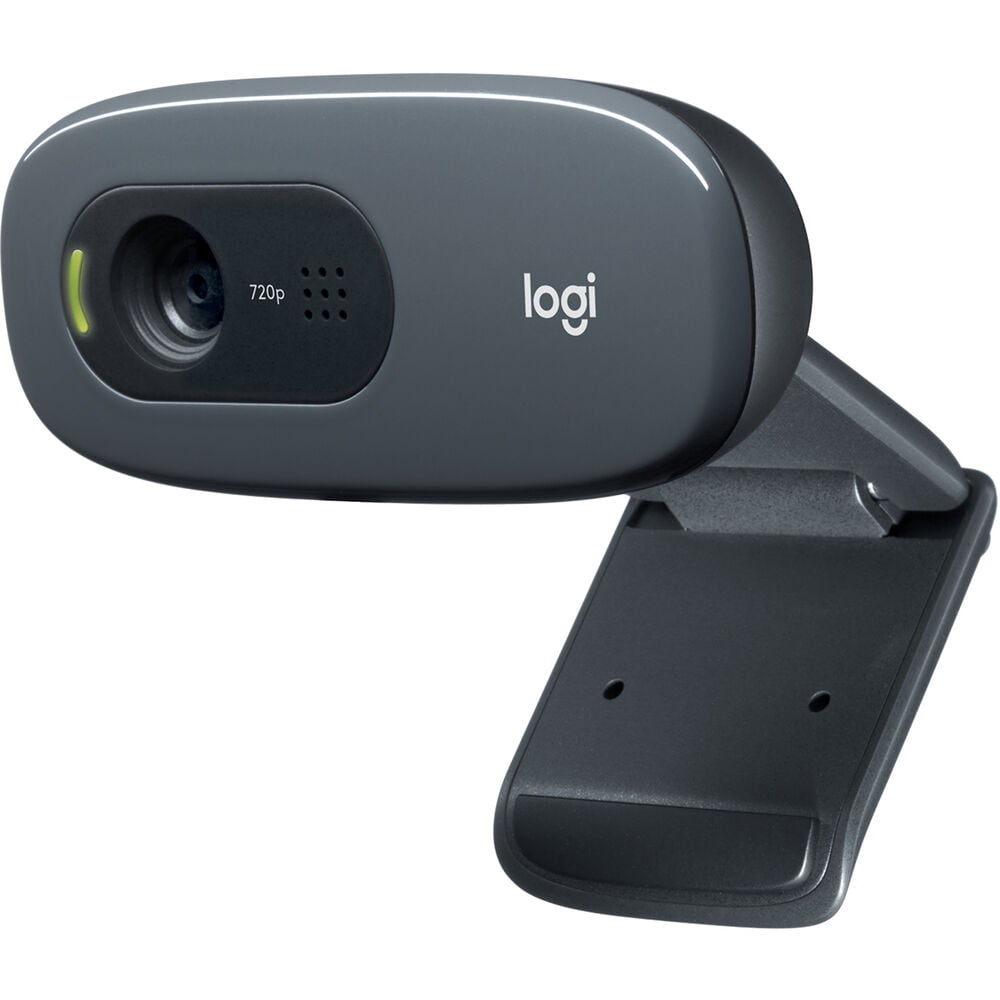 Logitech C270 Webcam, HD 720p Video Calling With Built-in Microphone Web-Cam For Desktop Monitor, PC / Computer, Laptop, Web Camera Bundle With Logitech Clear Chat H390 USB Headset And Accessories