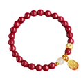 thumbnail image 1 of Pulsera Cinabrio para mujer con perla de jade blanco, 1 of 1