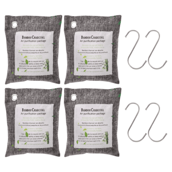 Set 8pz Bolsas de carbón activado purificadoras absorbe malos olores