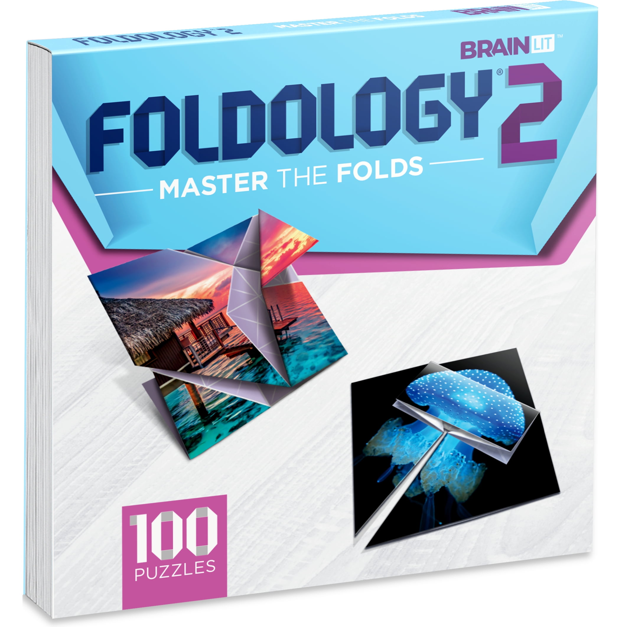 FOLDOLOGY 1&2 Combo Pack - Origami Puzzle Game. Brain Teasers for Tweens, Teens & Adults. 200 Challenges, for Ages 10+