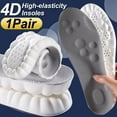 thumbnail image 2 of Sports Insole 4D Cloud Style Sweat Absorbing Breathable Thickened Shock Absorption Super Soft and Comfortable Elastic Insole GRAY 42, 2 of 6