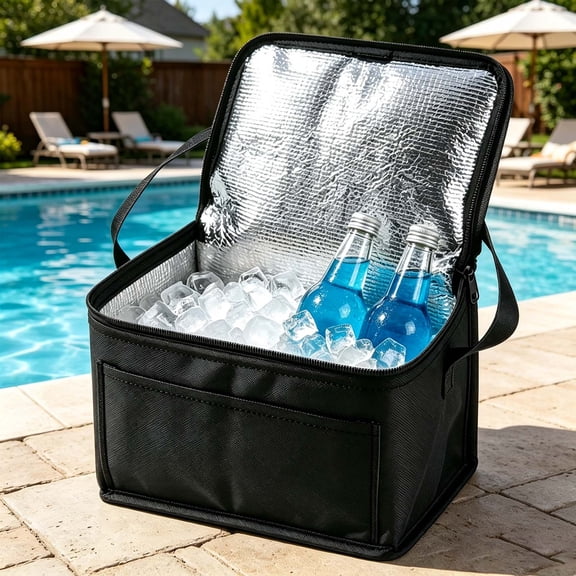 Insulated Cooler Bag, Large Capacity Portable Thermal Tote for Picnic, Beach, Travel, Car and Grocery Storage